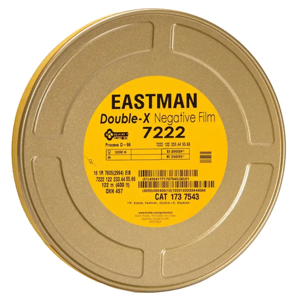 EASTMAN KODAK 16 mm Black & White Double X Negative Film 7222